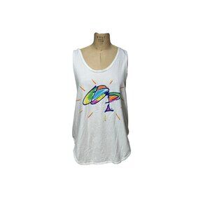 1990s OP tank top with neon logo print One Size
